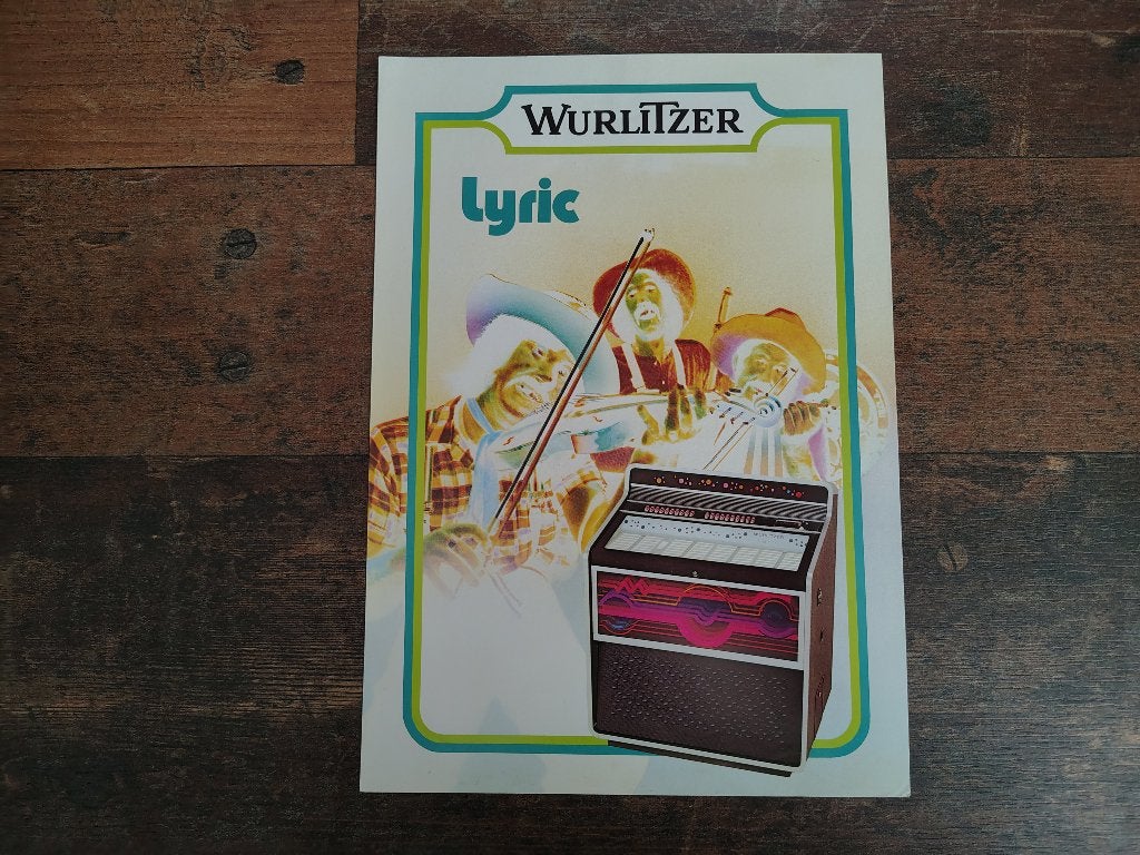 Flyer: Wurlitzer Lyric (1976) jukebox, Verzamelen, Verzenden, Gebruikt, 1950 tot 1960, Seeburg
