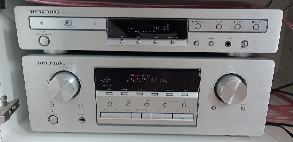 Marantz sr4021 & cd5001 CD speler, Gebruikt, 60 tot 120 watt, Stereo, Ophalen