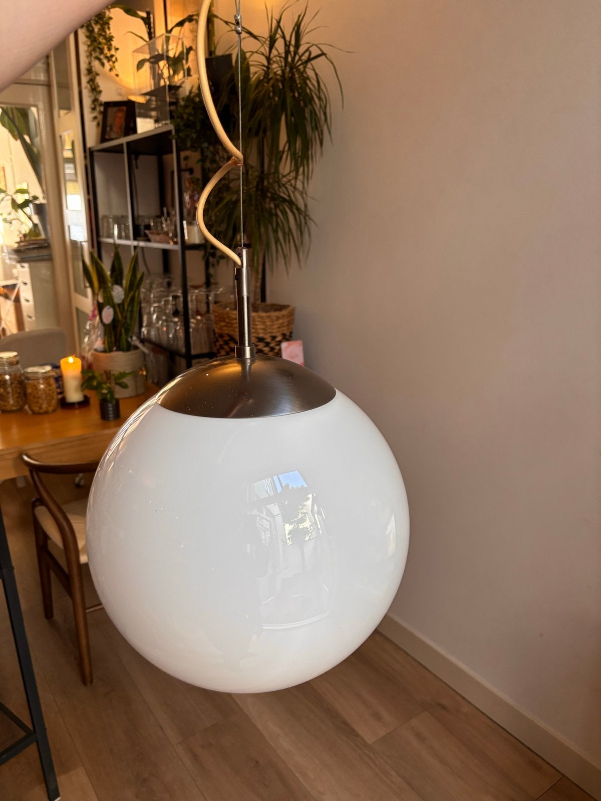 Vintage IKEA hanglamp - Op te halen in Utrecht, Ophalen, Gebruikt, Glas, 50 tot 75 cm