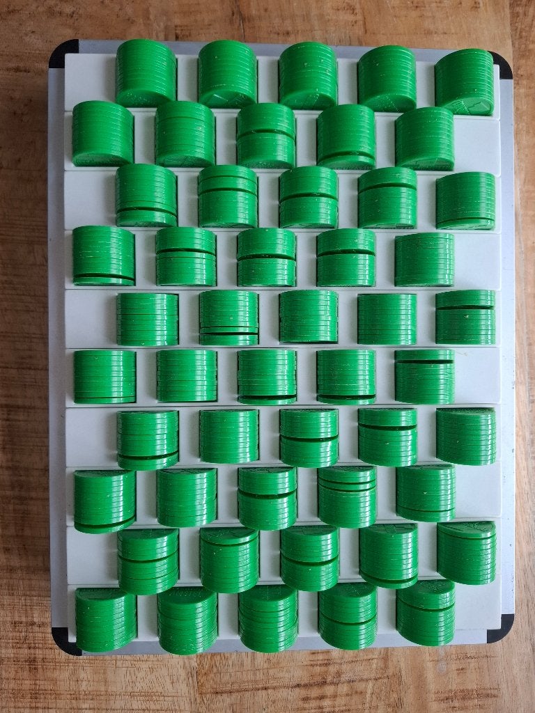 500 consumptiemunten in telbak , consumptie munten, Ophalen of Verzenden, Gebruikt