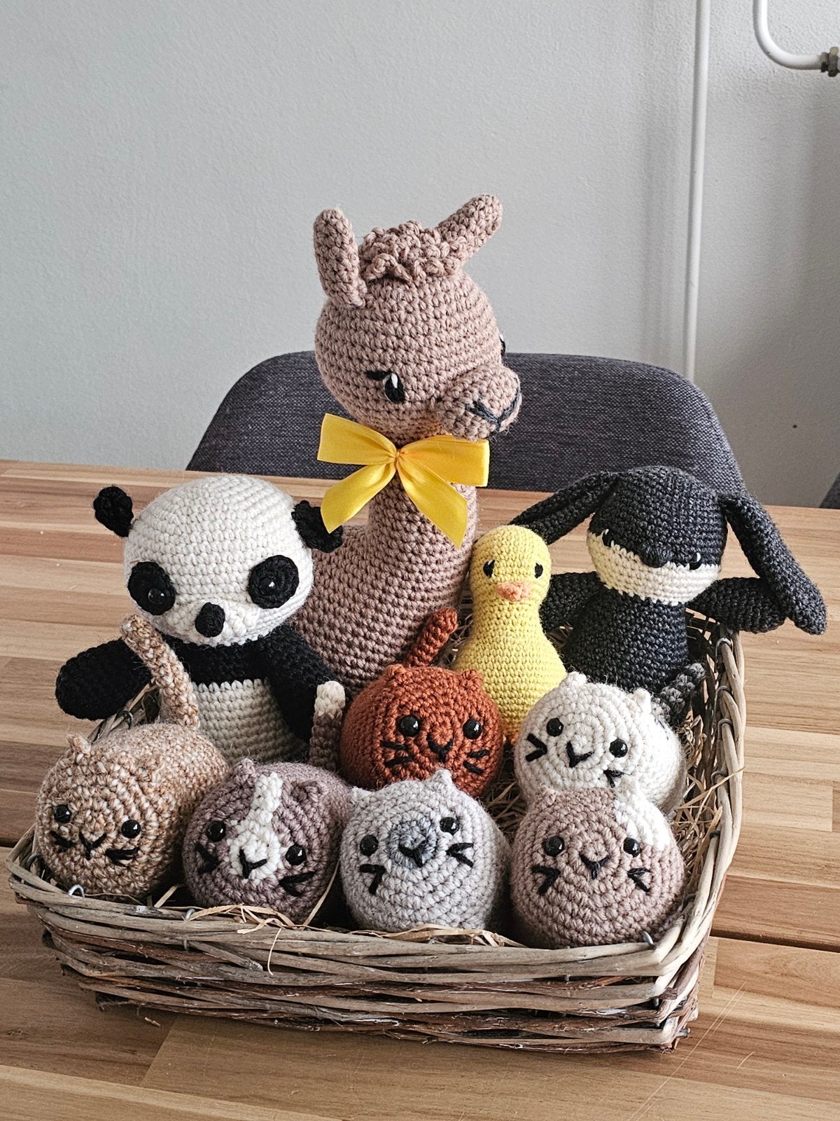 Gehaakte Knuffels: Lama, Konijn, Panda, Eendje, Poesjes, Ophalen of Verzenden, Nieuw, Konijn, Handgemaakt
