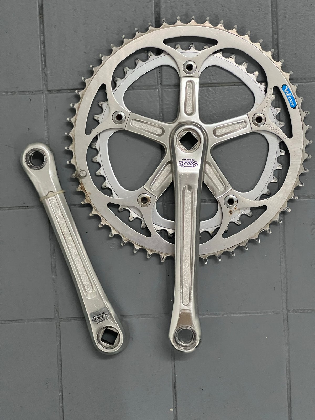 Shimano 600 Arabesque Crankstel 170mm 53/39T, Fietsen en Brommers, Fietsonderdelen, Crankstel of Pedalen, Gebruikt, Ophalen of Verzenden