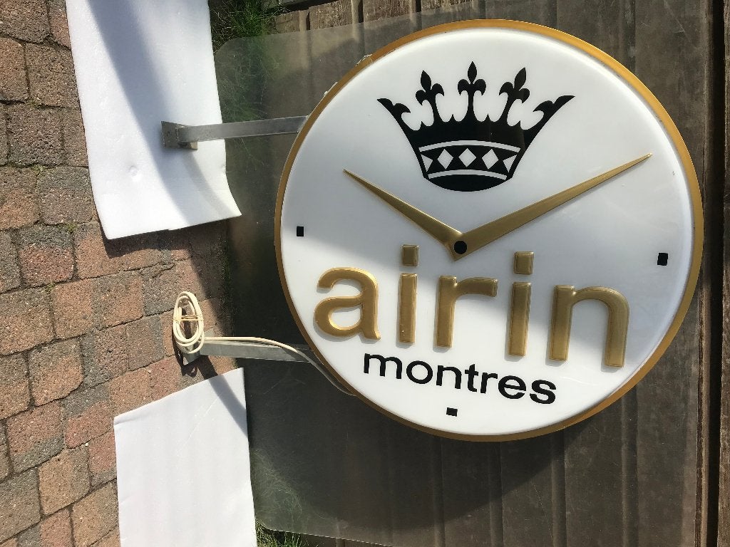 Airain/Airin Wacht Dealer Verlichtingsbord /Dubbelzijdig, Ophalen, Gebruikt, Reclamebord