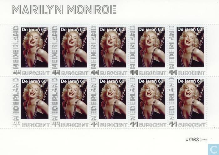 Nostalgie op Postzegels Jaren '60: Marilyn Monroe, Postzegels en Munten, Ophalen of Verzenden, Na 1940, Postfris