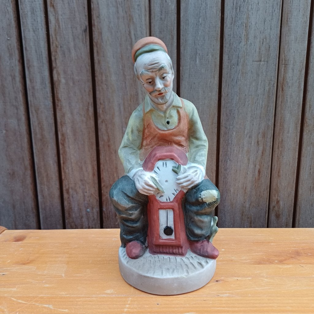 Beeldje Klokkenmaker, Verzamelen, Ophalen of Verzenden, Gebruikt, Mens
