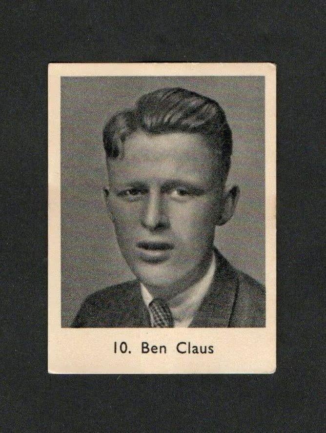 Voetbalplaatje Ben Claus (10)., Ophalen of Verzenden, Zo goed als nieuw