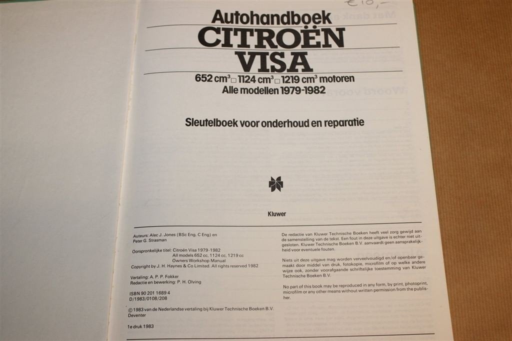 Citroën Visa — Autohandboek Onderhoud & Reparatie 1979-82, Ophalen of Verzenden