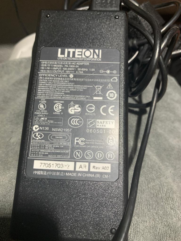 LITEON AC Adapter 19V 4.74A - Laptop Oplader, Ophalen of Verzenden, Gebruikt