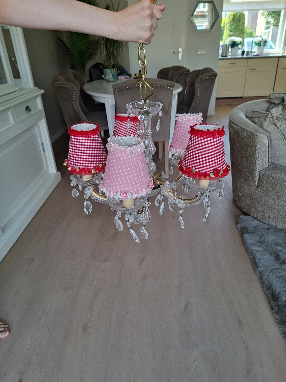 Lamp voor meiden kamer, Huis en Inrichting, Lampen | Kroonluchters, Ophalen, Gebruikt, Glas, Romantisch