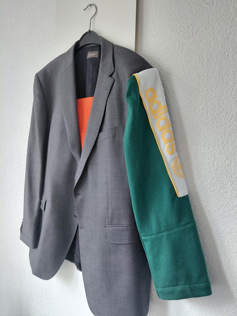 Upcycled ADIDAS blazer m/l, Kleding | Dames, Maat 38/40 (M), Adidas, Ophalen of Verzenden, Zo goed als nieuw