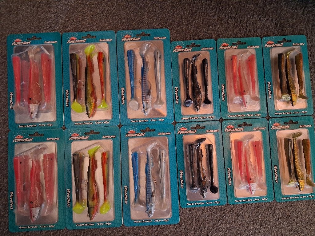 12 verpakkingen Berkley Power Sardine Weedless...Nieuw!