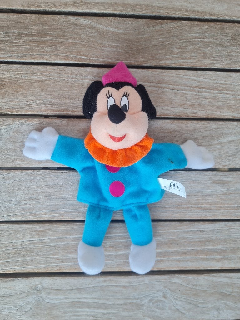 Minnie Mouse Knuffel Handpop McDonald's (2001) Disneyland, Ophalen of Verzenden, Mickey Mouse, Zo goed als nieuw, Knuffel