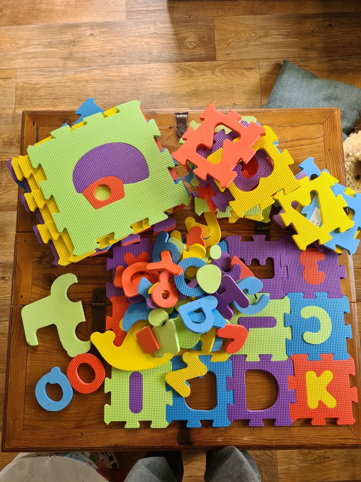 Vloer puzzel schuim, Ophalen of Verzenden, 10 tot 50 stukjes, Gebruikt