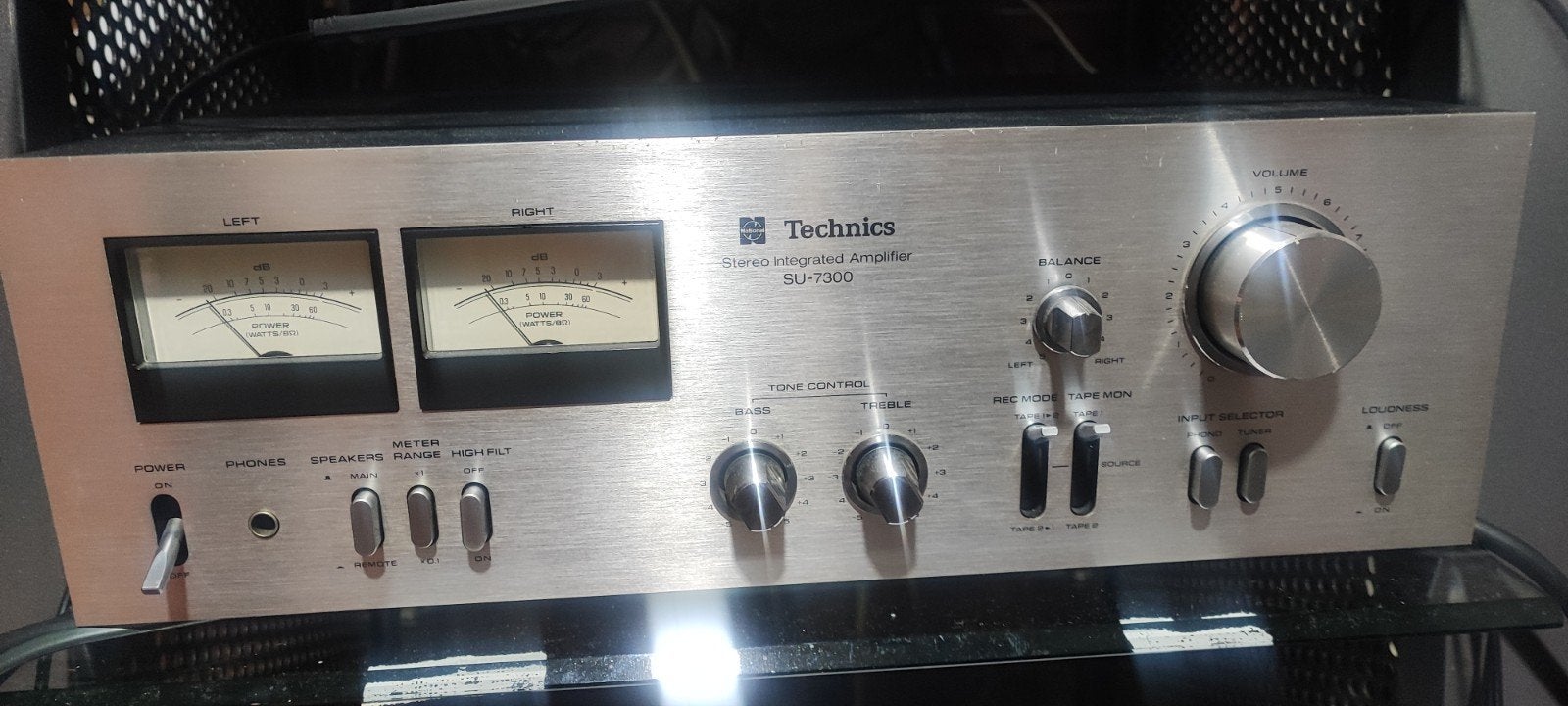 Technics SU-7300 Versterker uit de jaren '70 met VU-meters, Ophalen of Verzenden, Minder dan 60 watt, Overige merken