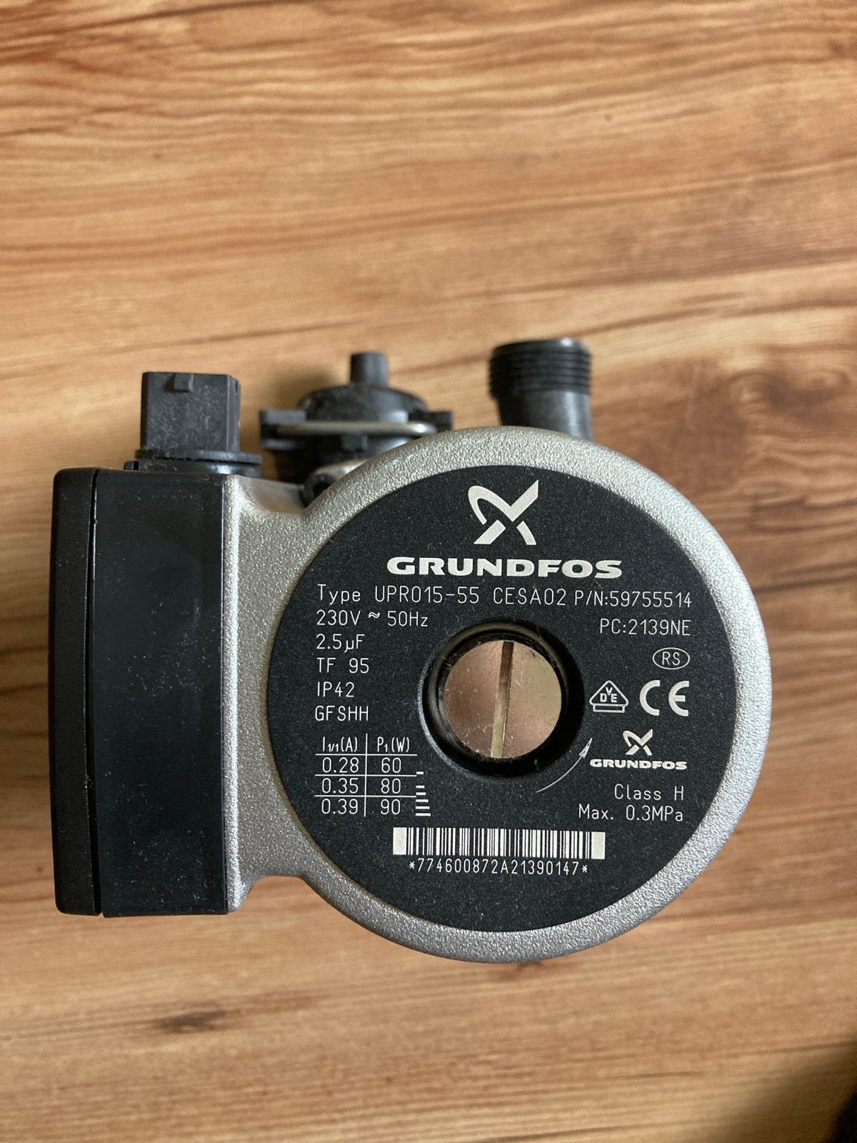 Grundfos UPR015-55 Pomp voor verwarmingsketel, Minder dan 30 cm, Overige typen, Nieuw, Minder dan 60 cm