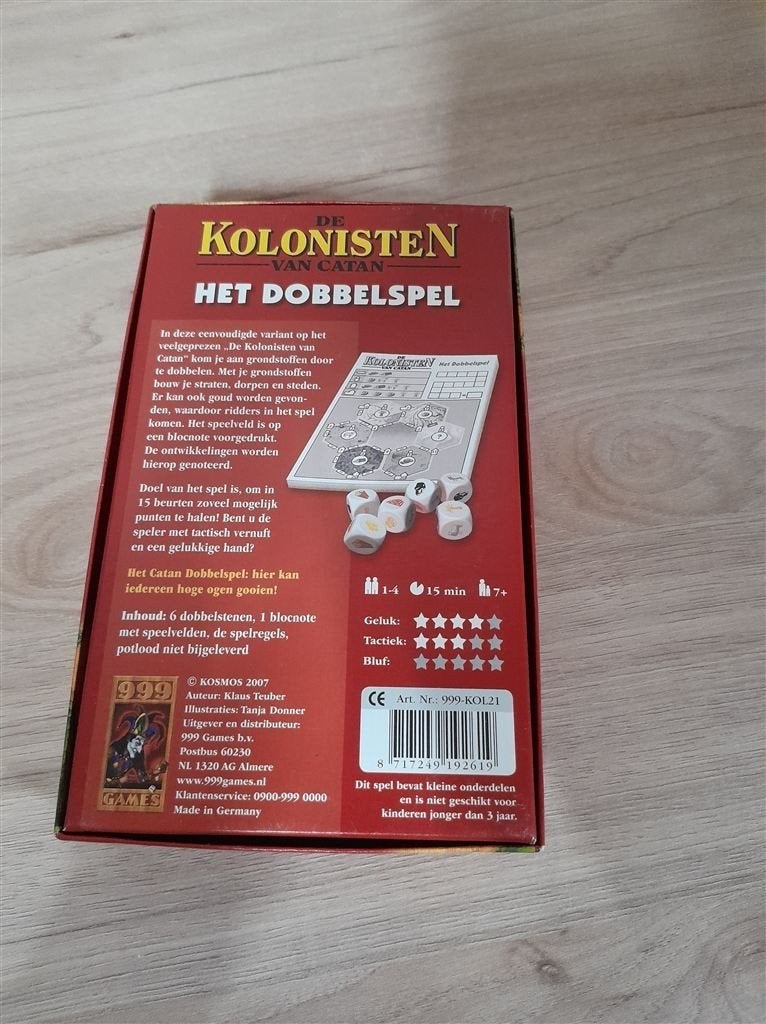 De kolonisten van Catan - het dobbelspel - s3513, Verzenden, Zo goed als nieuw