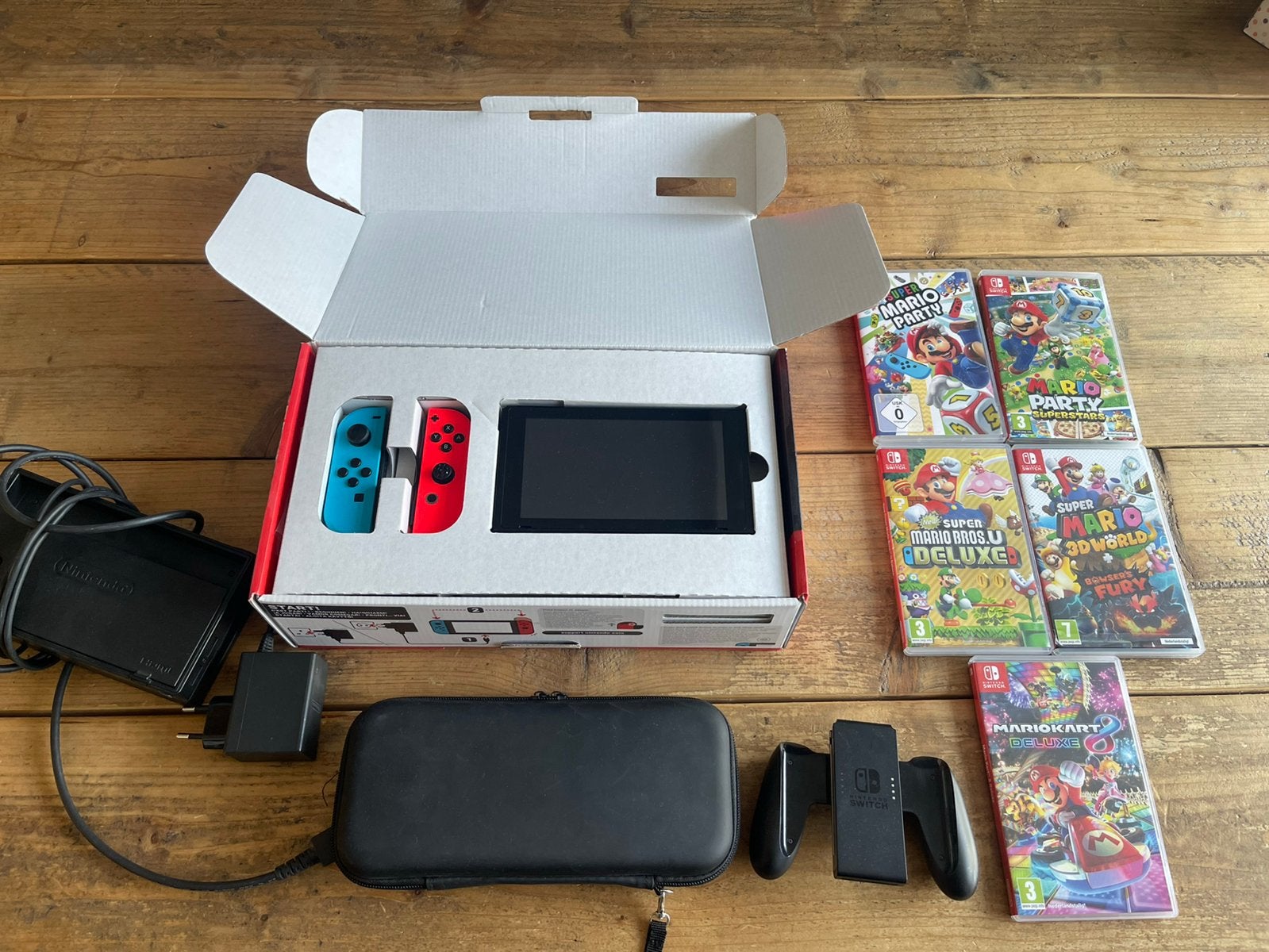 Nintendo Switch pakket, Met 2 controllers, Ophalen of Verzenden, Switch Original, Gebruikt