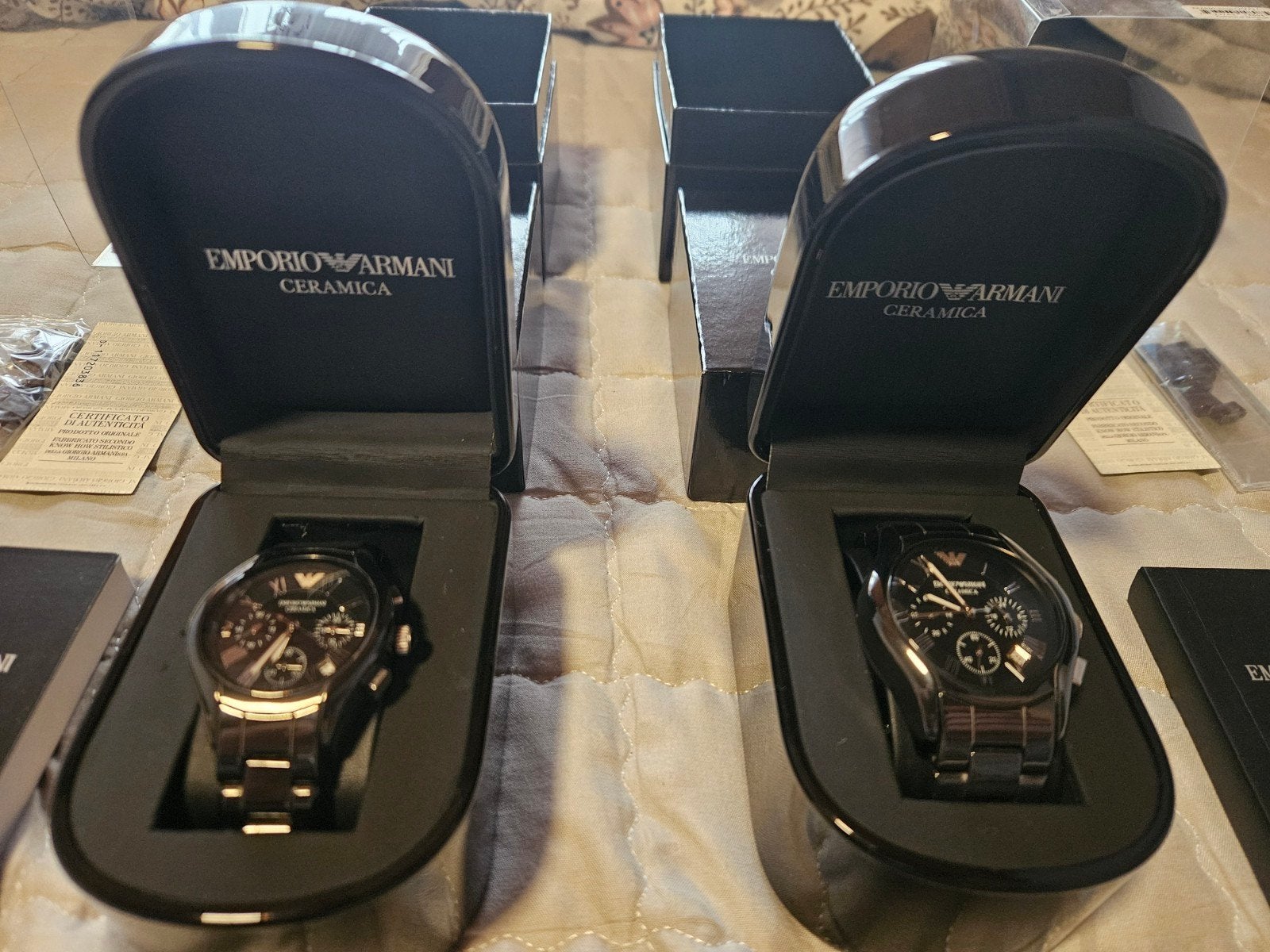 Emporio Armani ceramiek polshorloges set., Ophalen