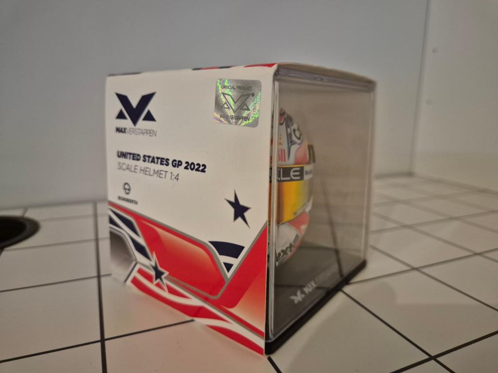 Verstappen Helm US GP 2022, Verzamelen, Ophalen of Verzenden, Zo goed als nieuw, Formule 1