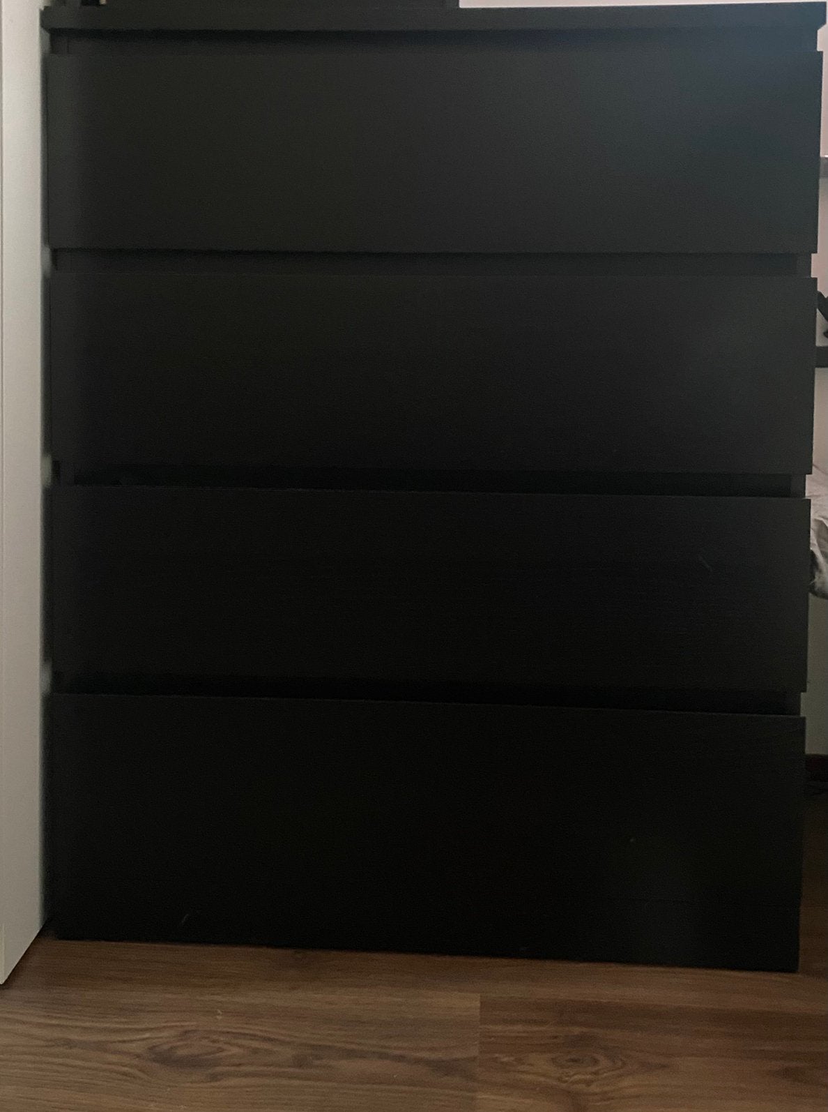 Ikea MALM LADEKAST. 4 laden. Zwart, Ophalen, 50 tot 100 cm, Zo goed als nieuw, 3 of 4 laden