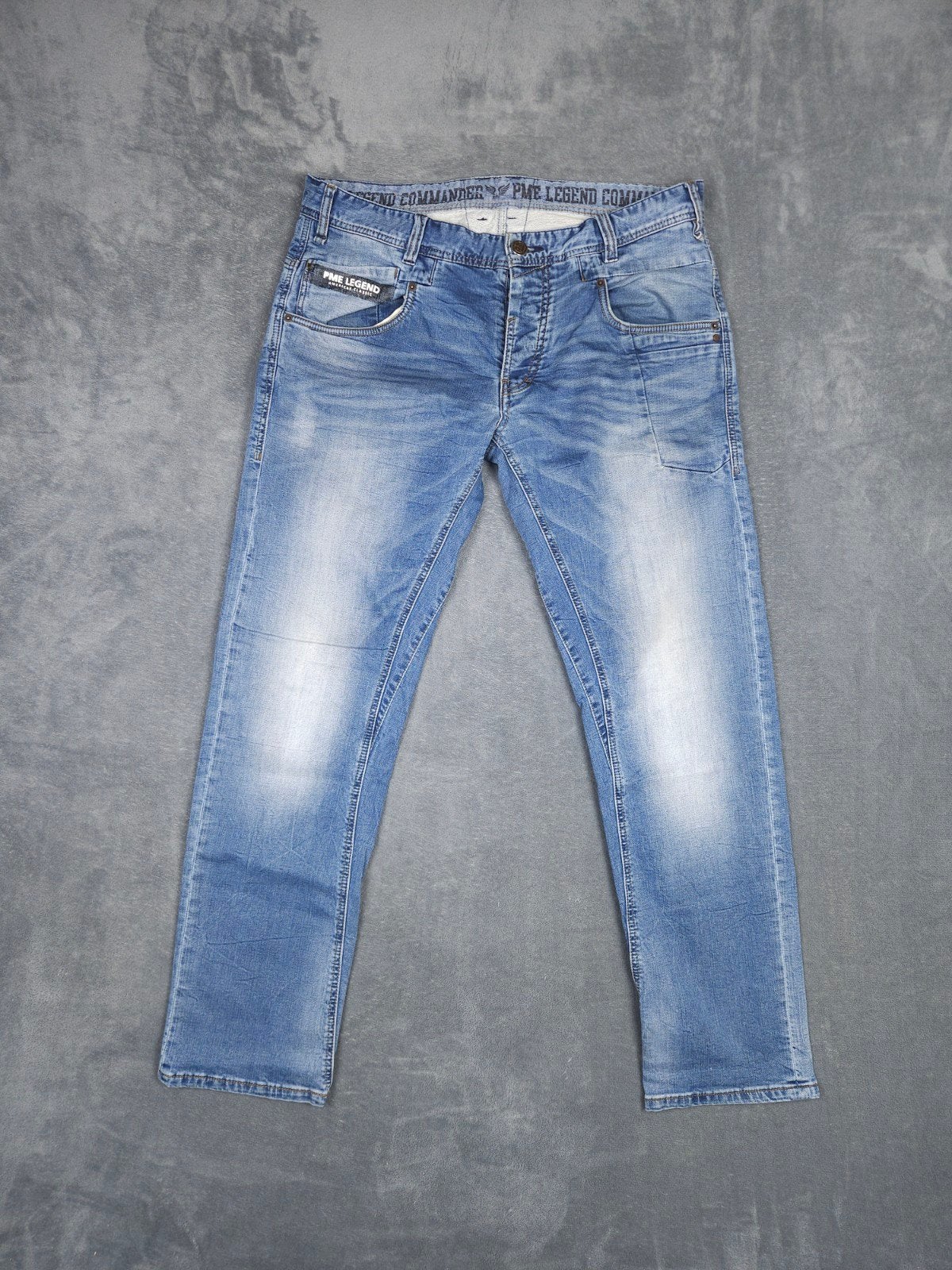 Pme Legend Commander Broek W36 L32 Straight Blauw Jeans Pall, W36 - W38 (confectie 52/54), ., Zo goed als nieuw, .
