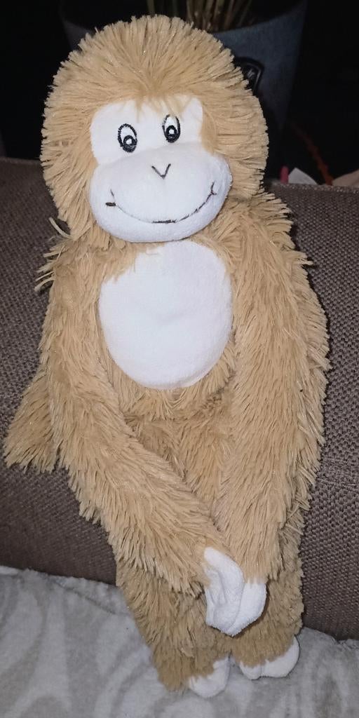Plush zoo, lichtbruine apen knuffel, slingeraap., Overige merken, Overige karakters, Ophalen of Verzenden, Zo goed als nieuw