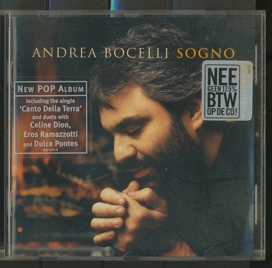CD 1999 Bocelli Sogno Canto Della Terra CD-143 jdu, Ophalen of Verzenden, Zo goed als nieuw, Overige genres