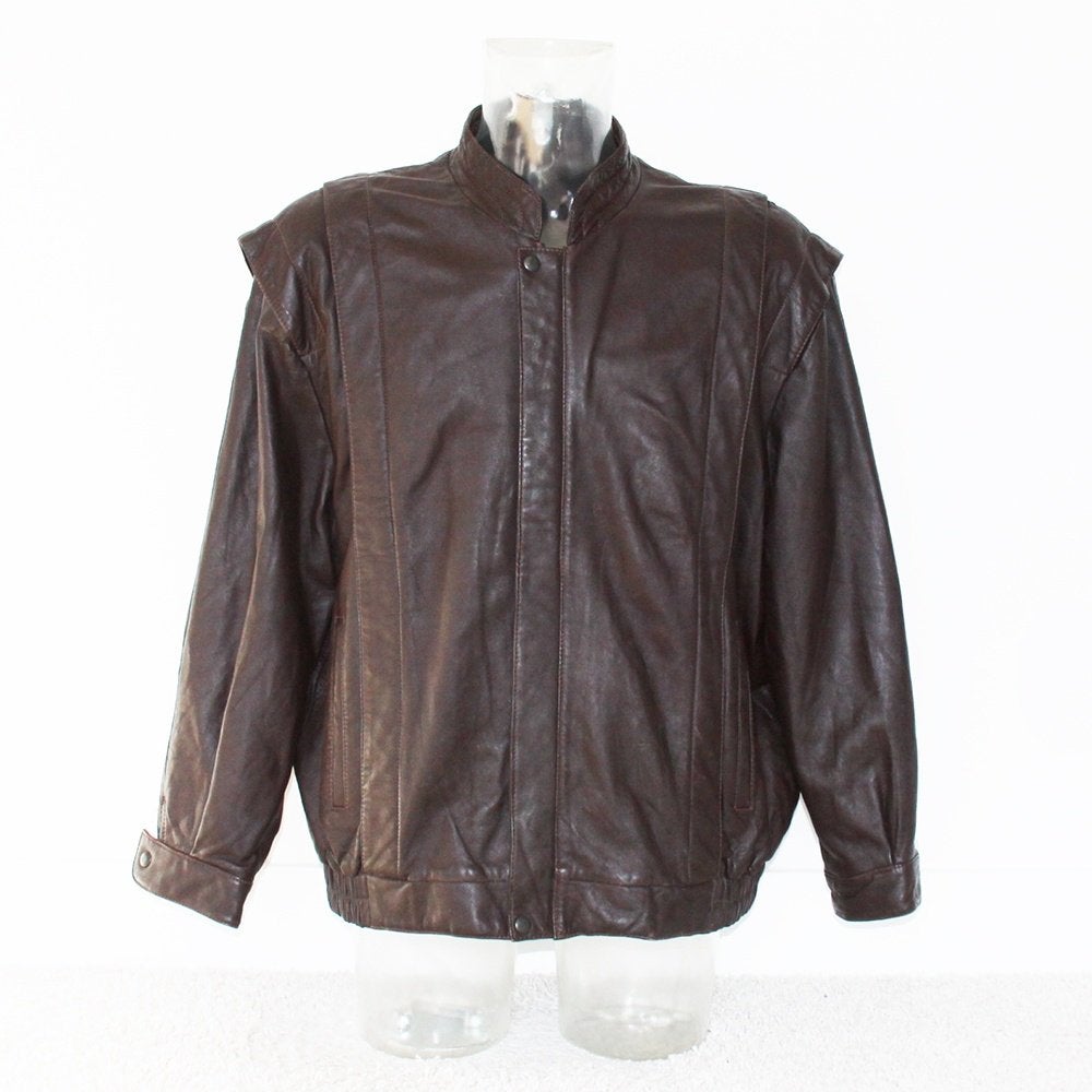 Zeer Mooie Soepele Leren Heren Jas418* (Maat 58) € 70,-, ---, Bruin, Maat 56/58 (XL), Ophalen of Verzenden
