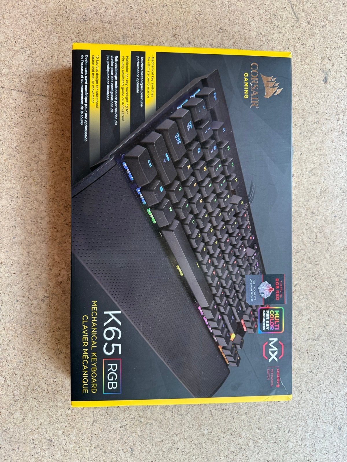 Corsair K65 RGB Mechanisch Gaming Toetsenbord, Gebruikt, Gaming toetsenbord, Ophalen of Verzenden, Qwerty
