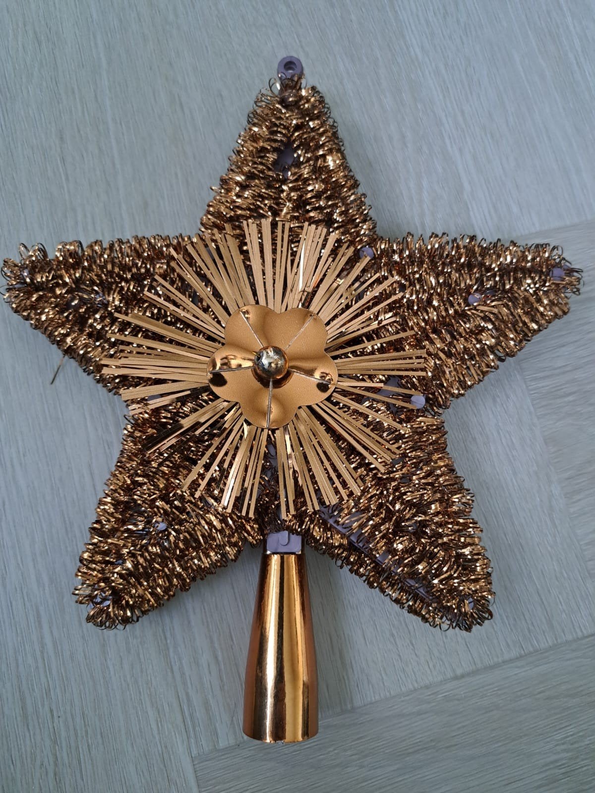 Piek kerstboom ster bruin / koper / donkerbruin - A1, Ophalen of Verzenden, Zo goed als nieuw