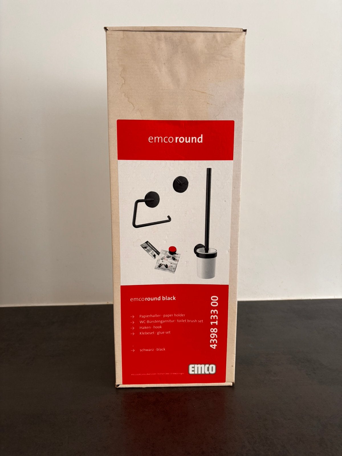 NIEUW toiletaccessoireset Emco, Ophalen of Verzenden, Nieuw, Zwart, Toilet-accessoire