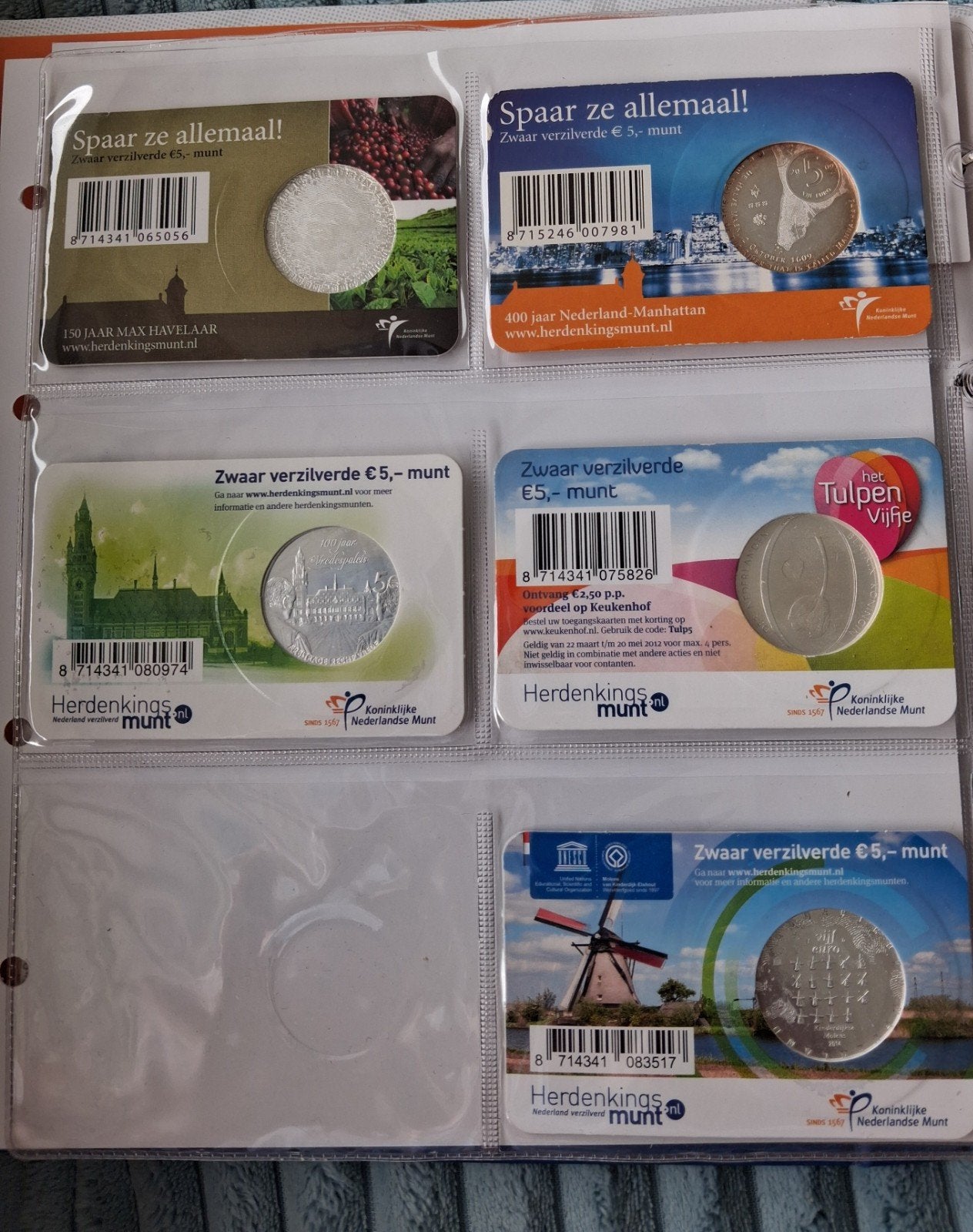 coincards nederland, Ophalen of Verzenden, Nederland, Munten