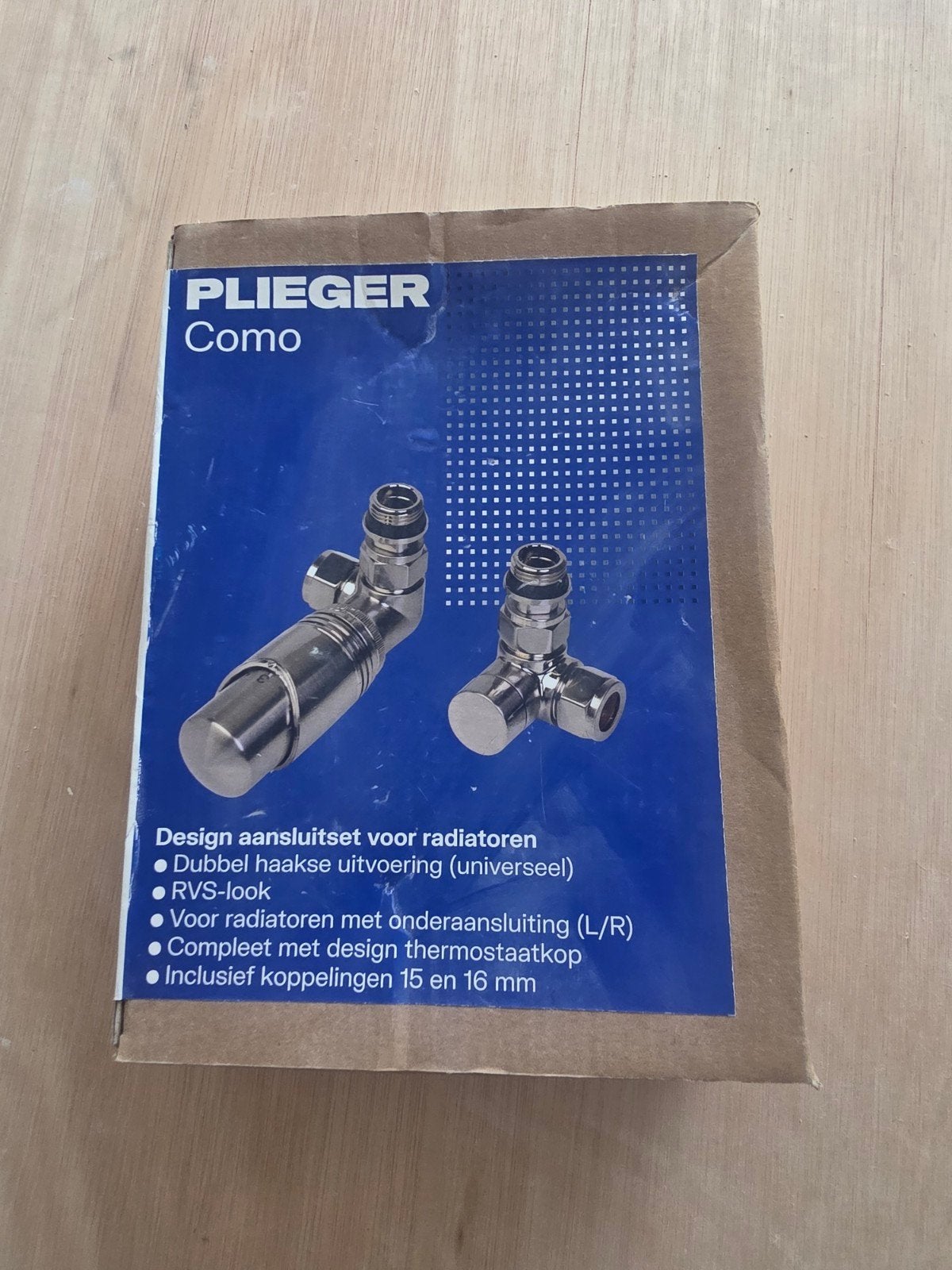 Plieger Como Design Radiator Aansluitset Haaks Chroom, Overige typen, Nieuw, Minder dan 60 cm, Ophalen of Verzenden