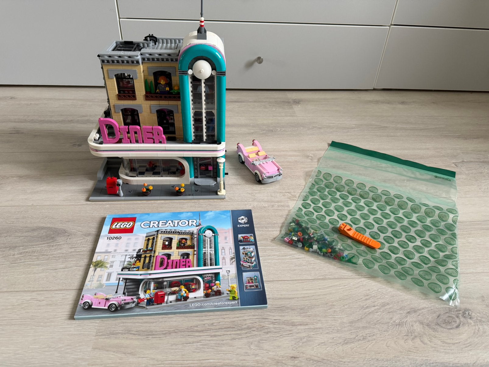 Lego 10260 Downtown Diner, Ophalen, Gebruikt, Lego, Inclusief accessoires