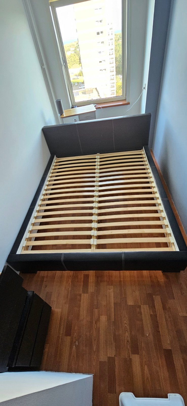 Mooie en stevig tweepersoons bed, Ophalen, Zwart, Tweepersoons, Zo goed als nieuw