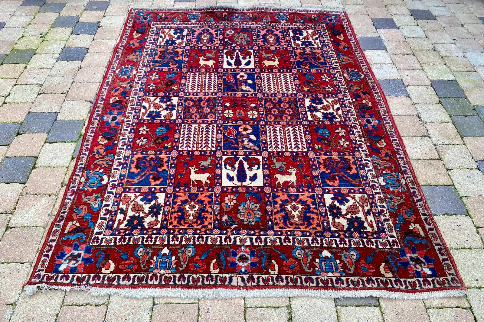 Origineel vintage Perzisch bachtiar tapijt iran vloerkleed, Ophalen, Gebruikt, Oosters tapijt perzie iranees, 200 cm of meer