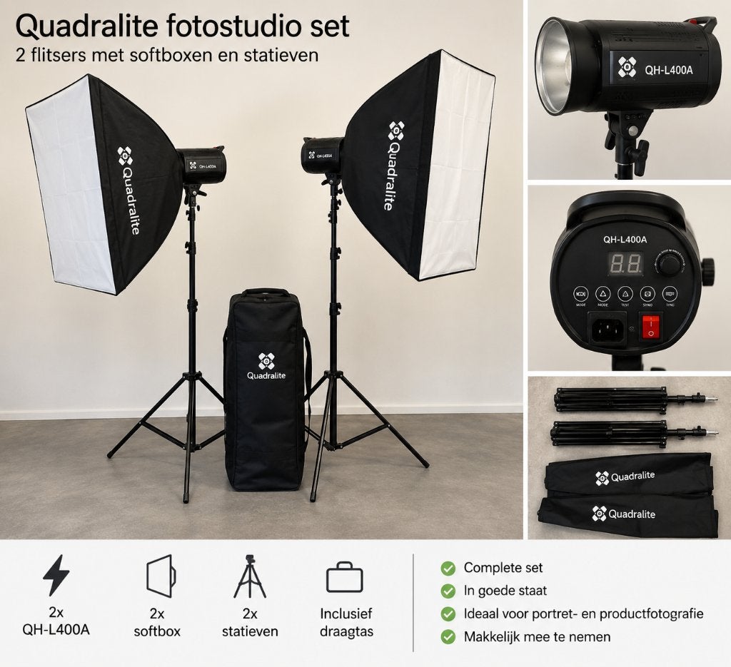 foto studio materiaal, Ophalen, Zo goed als nieuw, Overige merken, Complete fotostudio