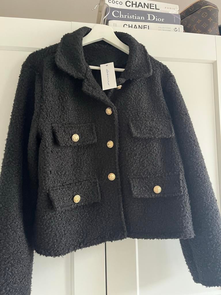 Nieuw Azurro bouclé zwart jasje, Ophalen of Verzenden, Nieuw, Zwart