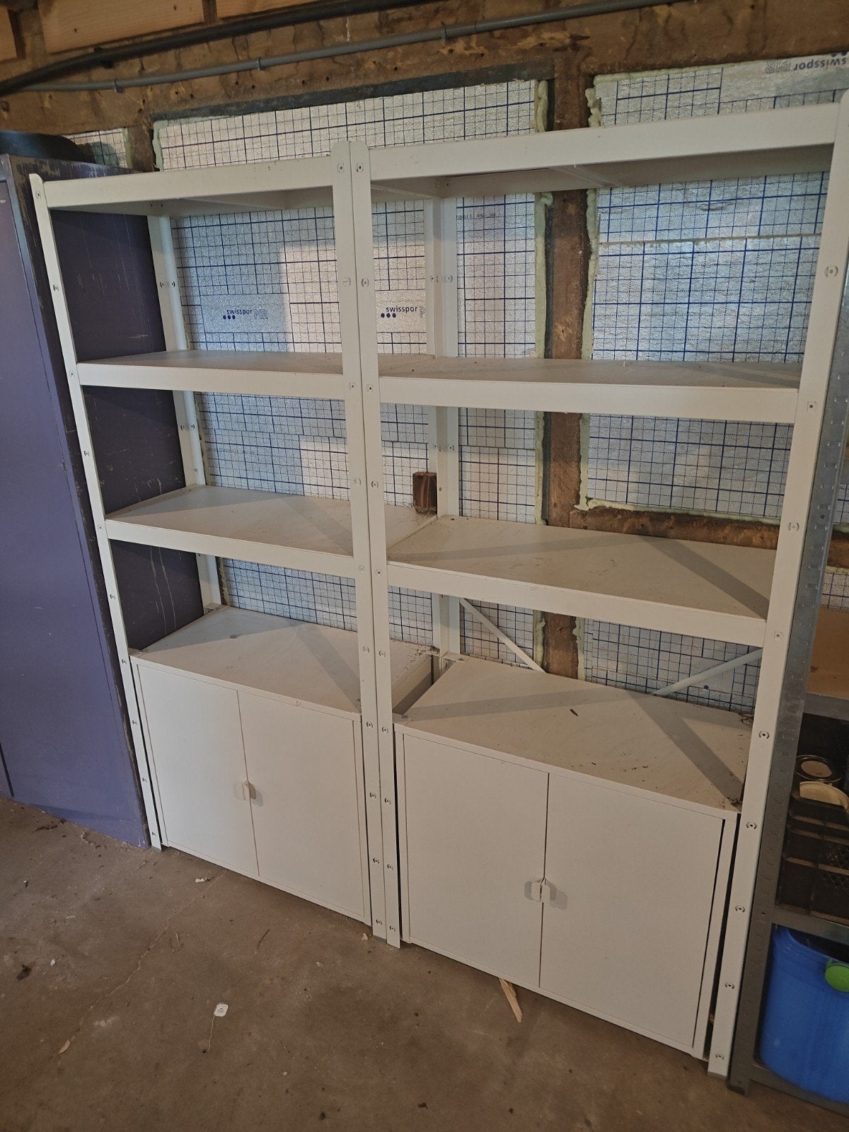 2 stalen Ikea kasten met opbergruimte, Ophalen, Gebruikt