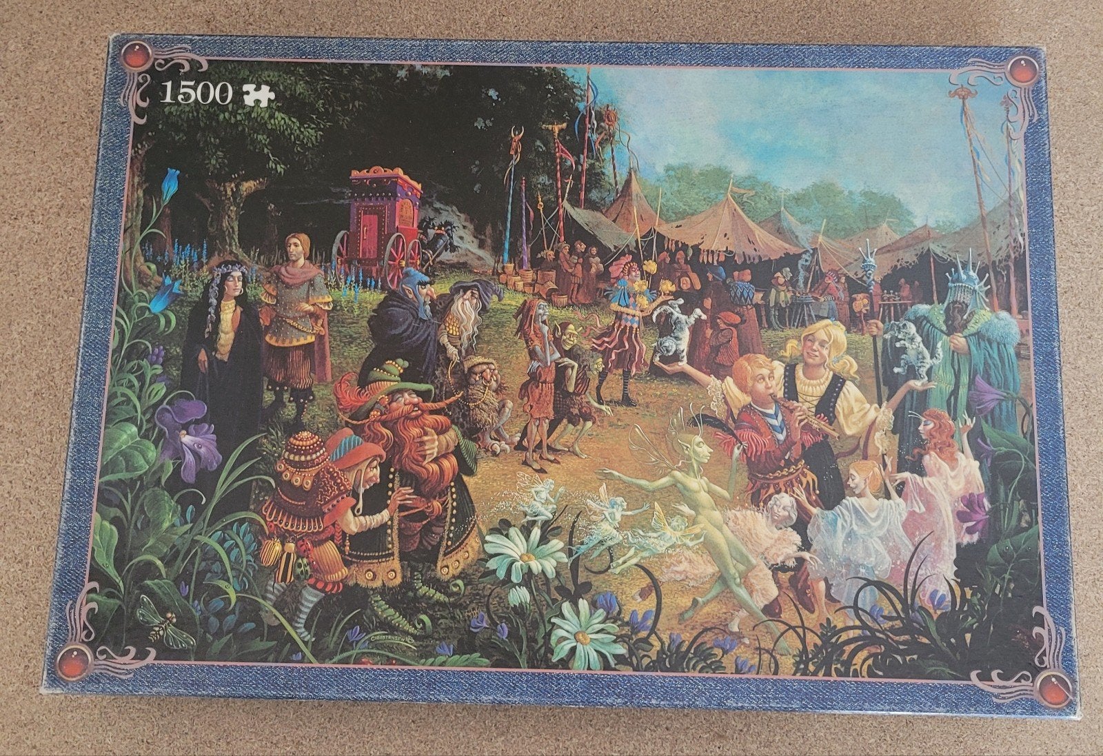 2X  Fantasy Legpuzzel 1500 stukjes - Sprookjeswereld, Ophalen of Verzenden, 500 t/m 1500 stukjes, Zo goed als nieuw, Legpuzzel