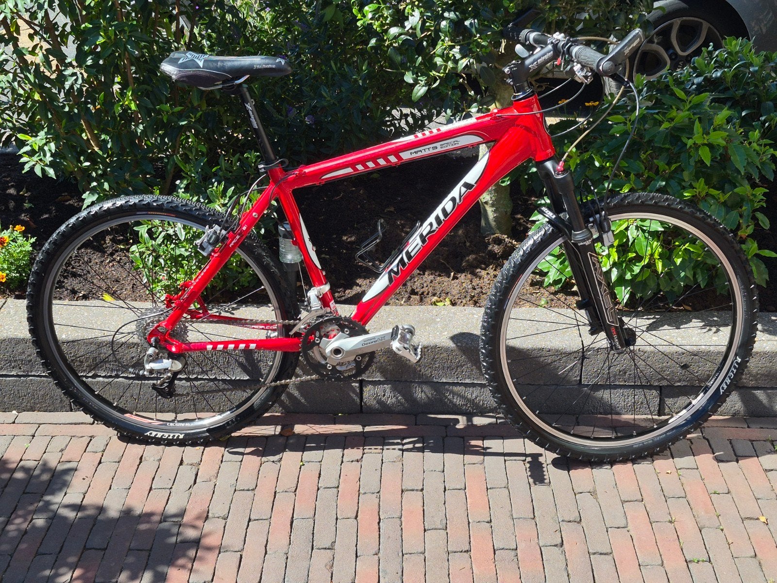 Te Koop: Signaalrode Merida moutainbike in zeer goede staat., Ophalen, Hardtail, Velgrem, Zo goed als nieuw