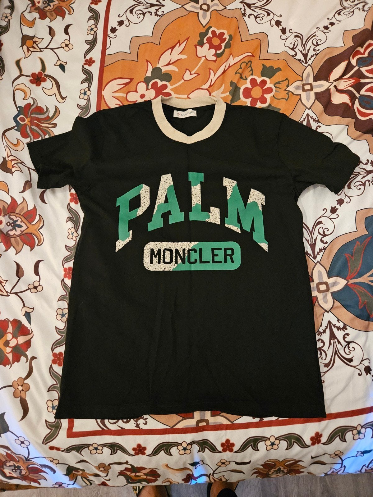 Palm Angels x Moncler T-shirt Maat M, Kleding | Heren, Zwart, Palm Angels x Moncler, Zo goed als nieuw, Verzenden