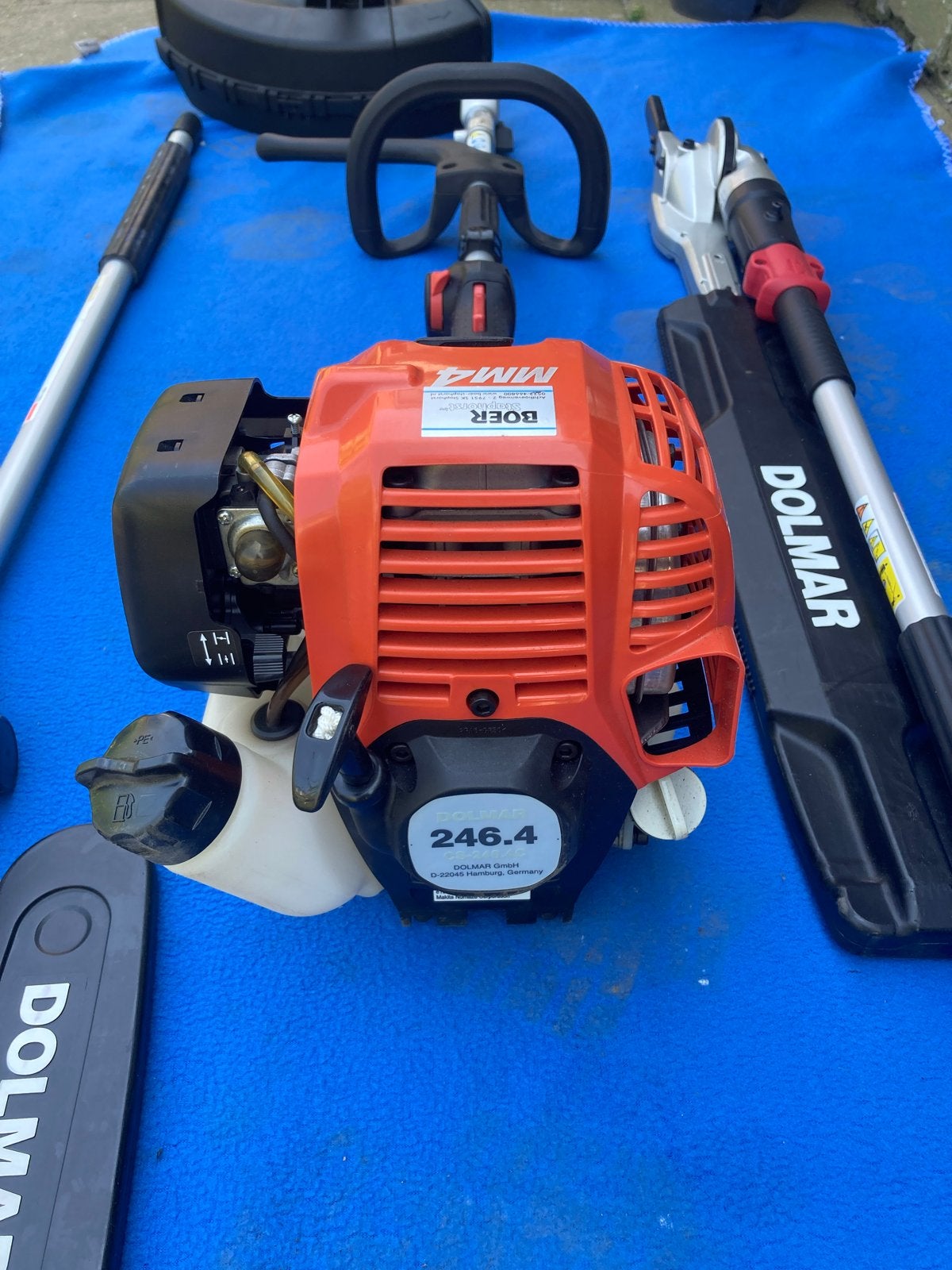 Dolmar 4-in-1 Multitool Set: Bosmaaier, Heggenschaar, Kettin, Ophalen, Nieuw, Overige soorten
