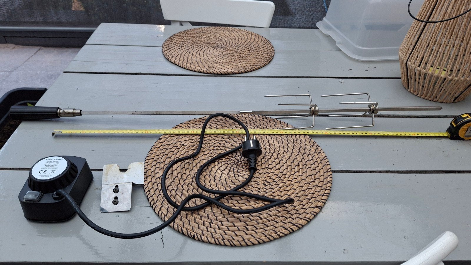 Roterie voor buiten keuken of grote bbq.spit is 68 cm lang.h, Tuin en Terras, Barbecue-accessoires, Ophalen
