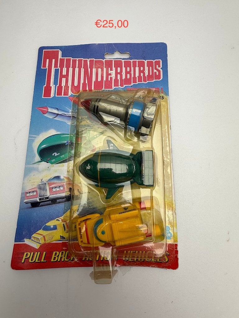Thunderbirds pull-back voertuigenset met 3 voertuigen, Gebruikt, Adres onbekend, Fabrikant onbekend, Mail@onbekend.com