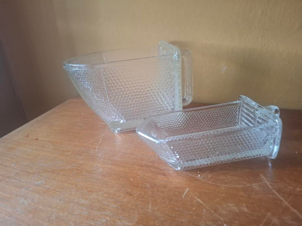Vintage Weck glazen bakjes - set van 2, Ophalen of Verzenden