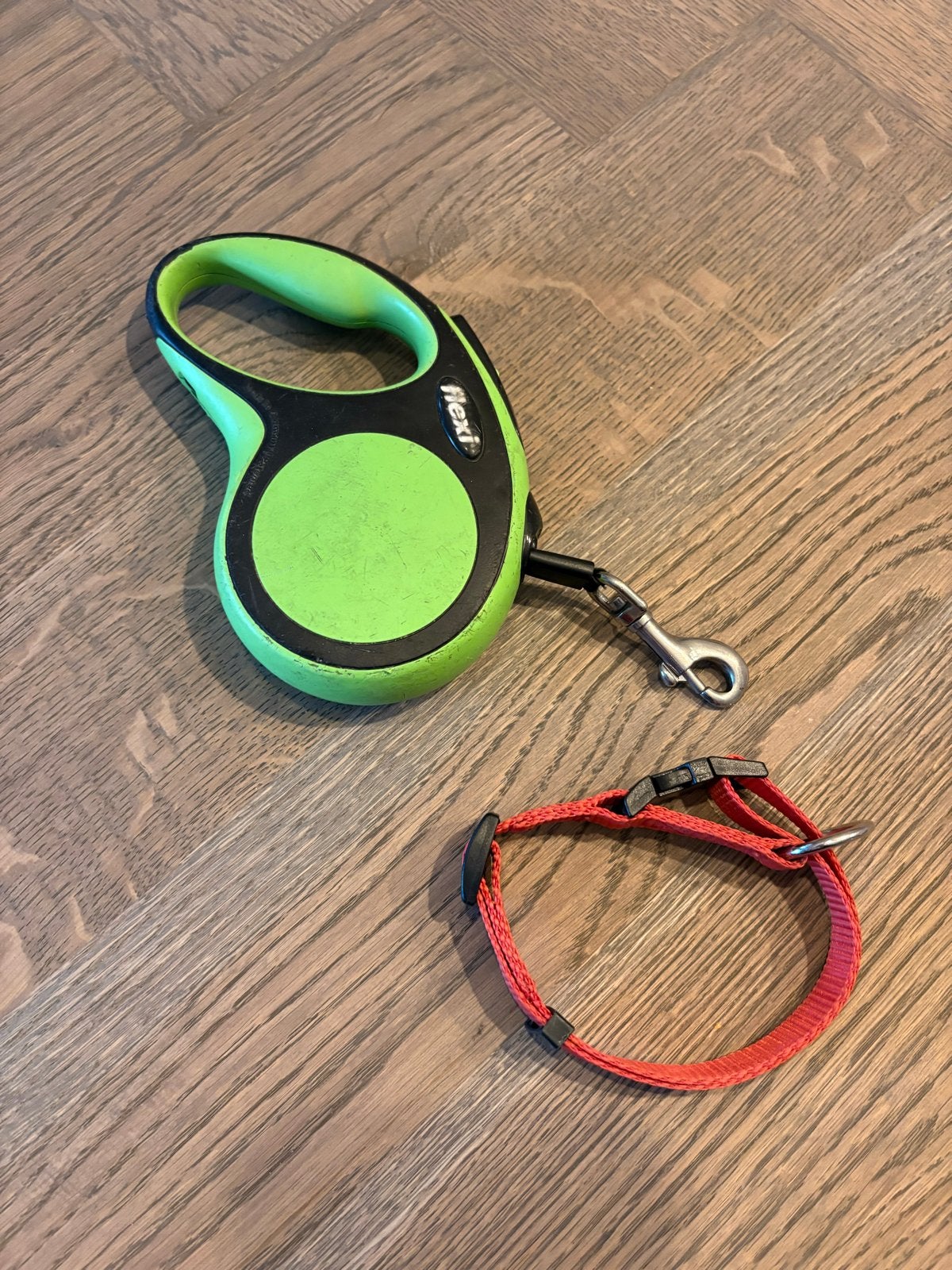 Flexi lijn met halsband, Ophalen of Verzenden, Gebruikt