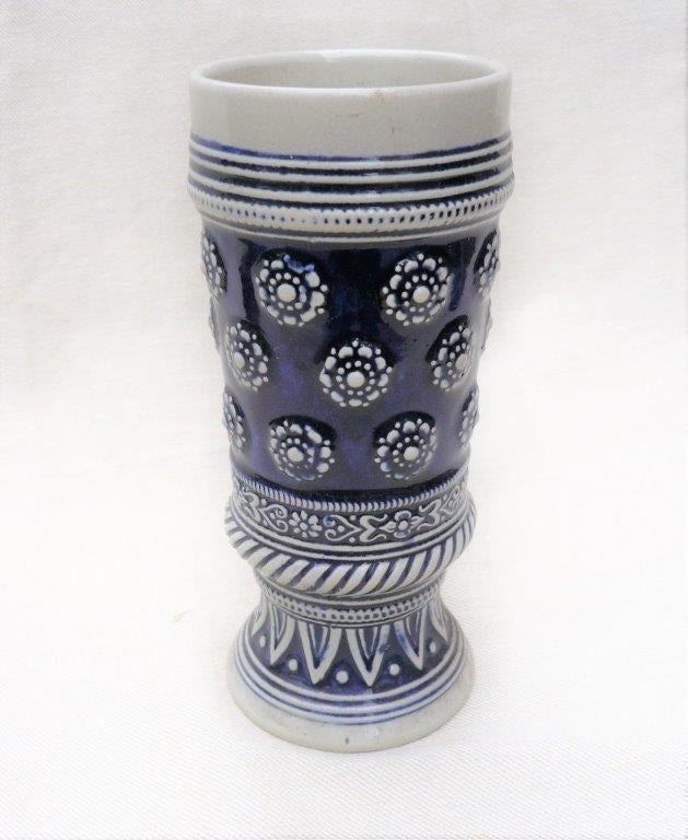 Gerzit Germany aardewerk keramiek vaas, 18,7 cm. jaren 50., Ophalen of Verzenden