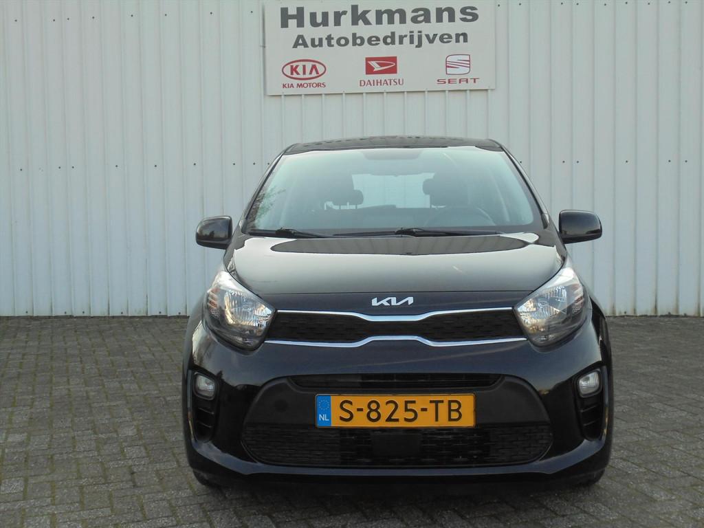 Kia Picanto 1.0 DPi CAMERA / CARPLAY / LM-VELGEN / CRUISE CO, Stof, Gebruikt, 4 stoelen, Zwart