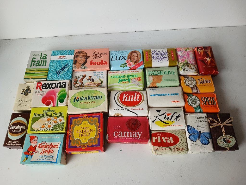 26 VINTAGE zepen diverse merken 100-150 gram, Verzenden, Nieuw, Overige typen, Gevuld